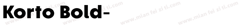 Korto Bold字体转换